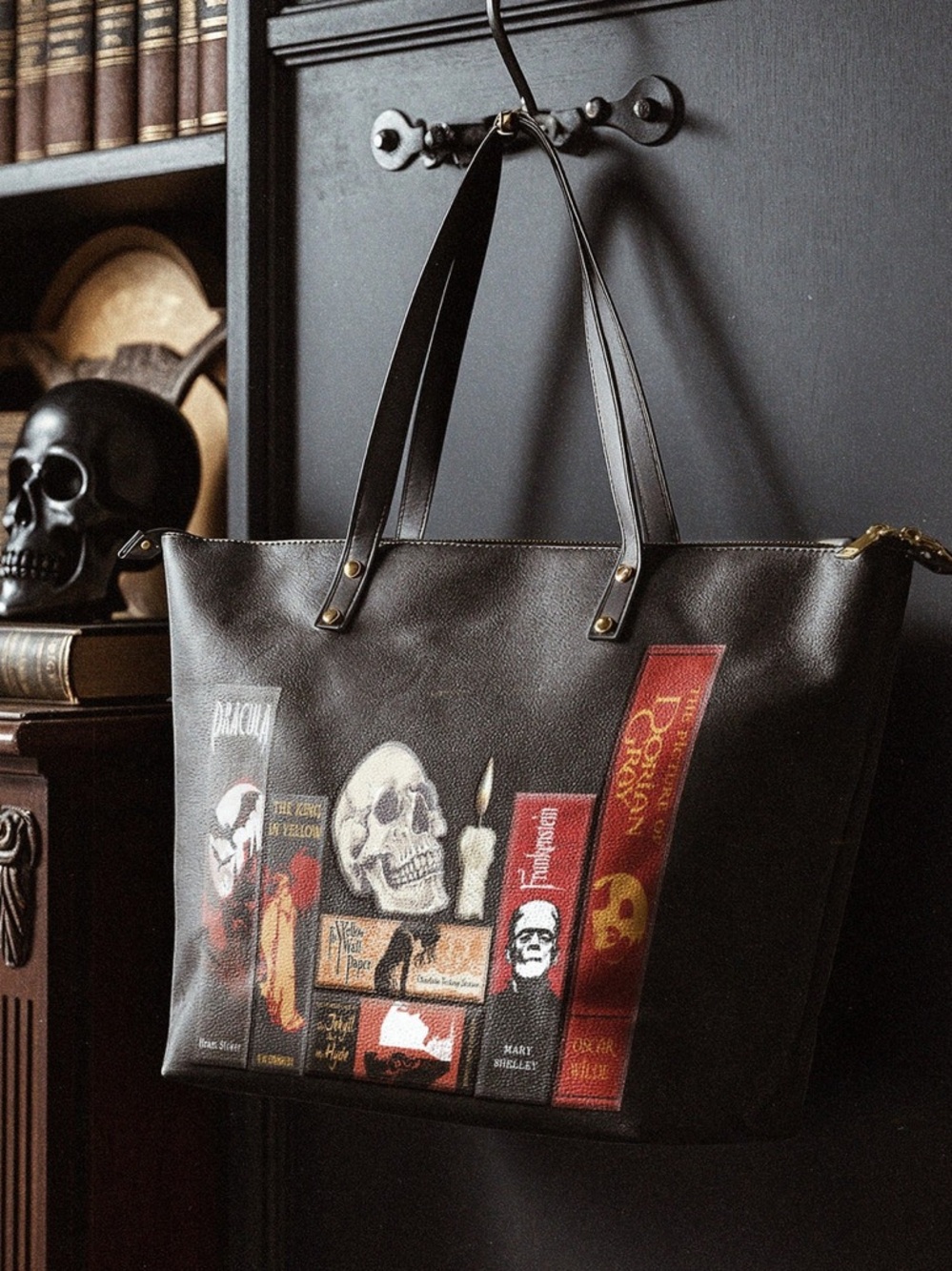 Codex of Gothic Tales Premium Vegan Non Leather Tote